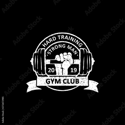 vintage badges of boxing club, emblems and logo design