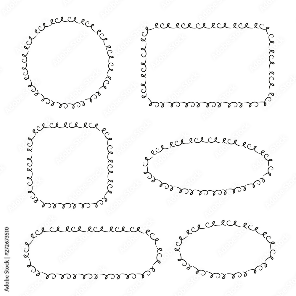 hand drawn and doodle frames and labels for card decoration hand drawn and doodle frames and labels for card decoration