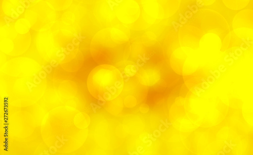 Yellow bokeh lights defocused, abstract background