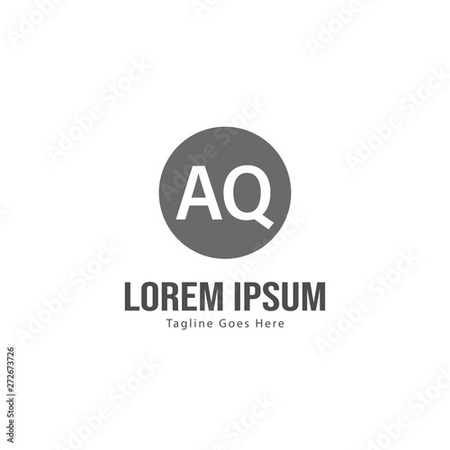 AQ Letter Logo Design. Creative Modern AQ Letters Icon Illustration