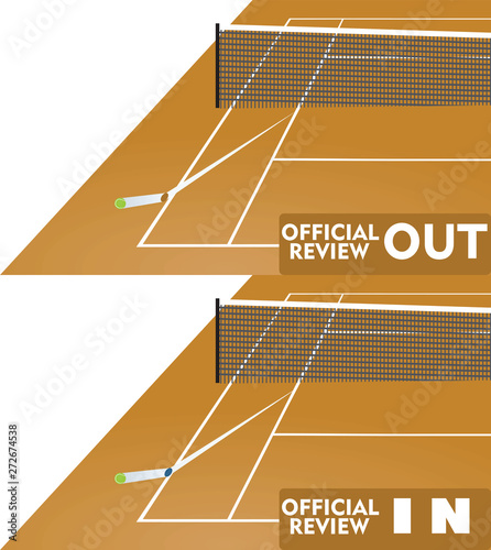 Tennis official review. vector illustration