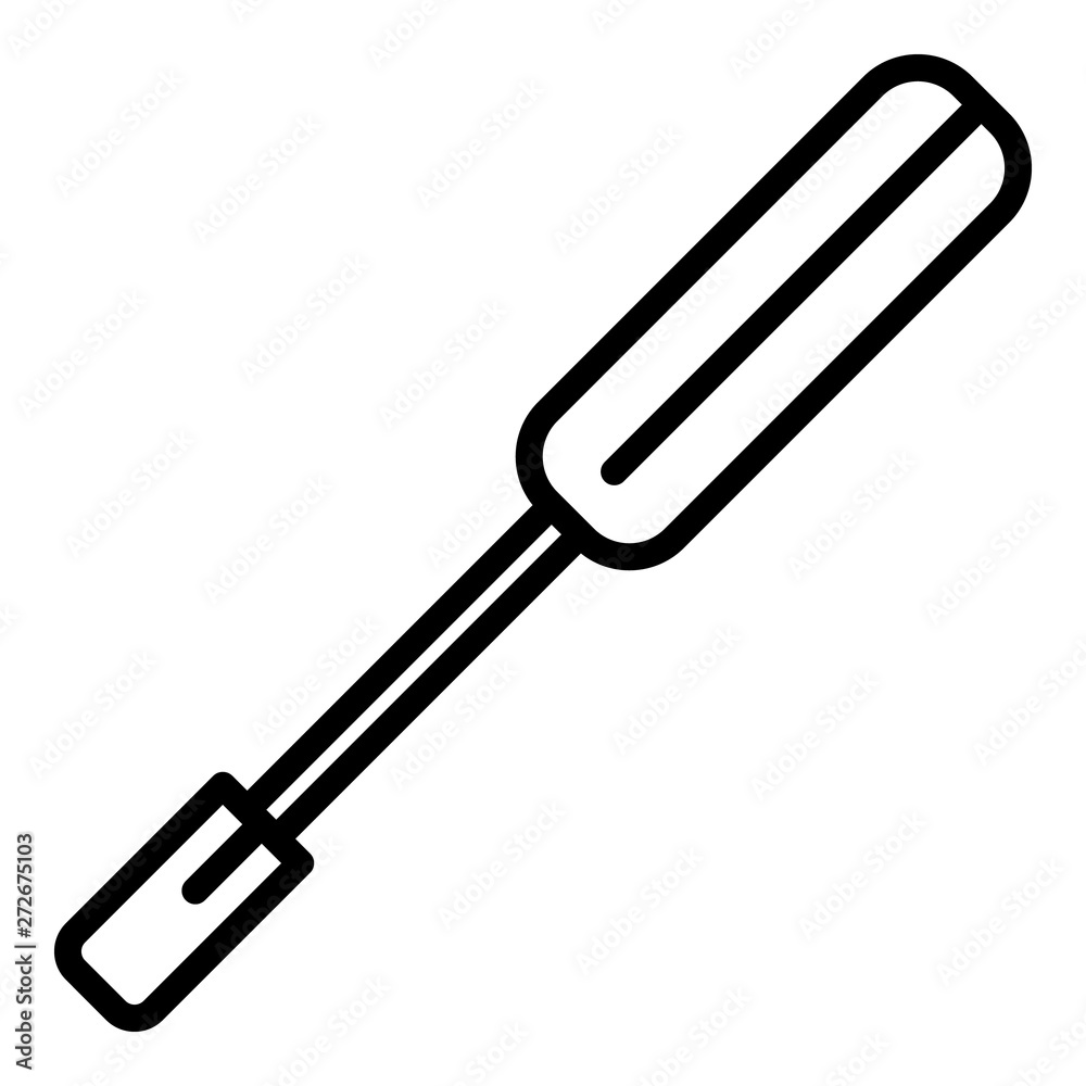 Wide screwdriver icon. Outline wide screwdriver vector icon for web design isolated on white background Wide screwdriver icon. Outline wide screwdriver vector icon for web design isolated on white background