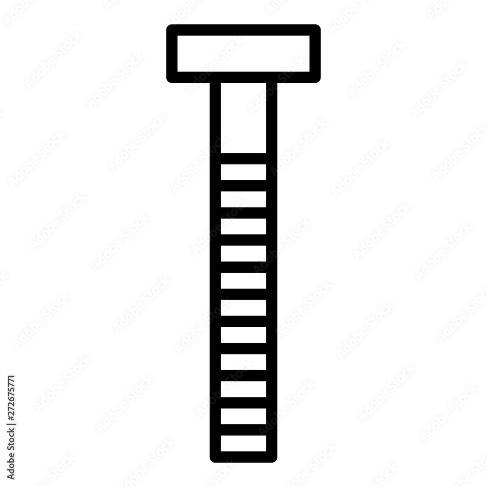 Long bolt icon. Outline long bolt vector icon for web design isolated on white background Long bolt icon. Outline long bolt vector icon for web design isolated on white background