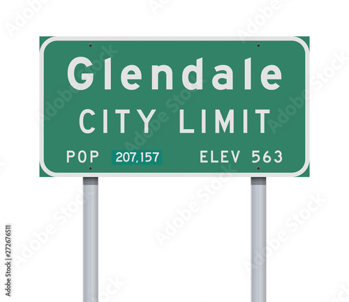 Glendale City Limit road sign