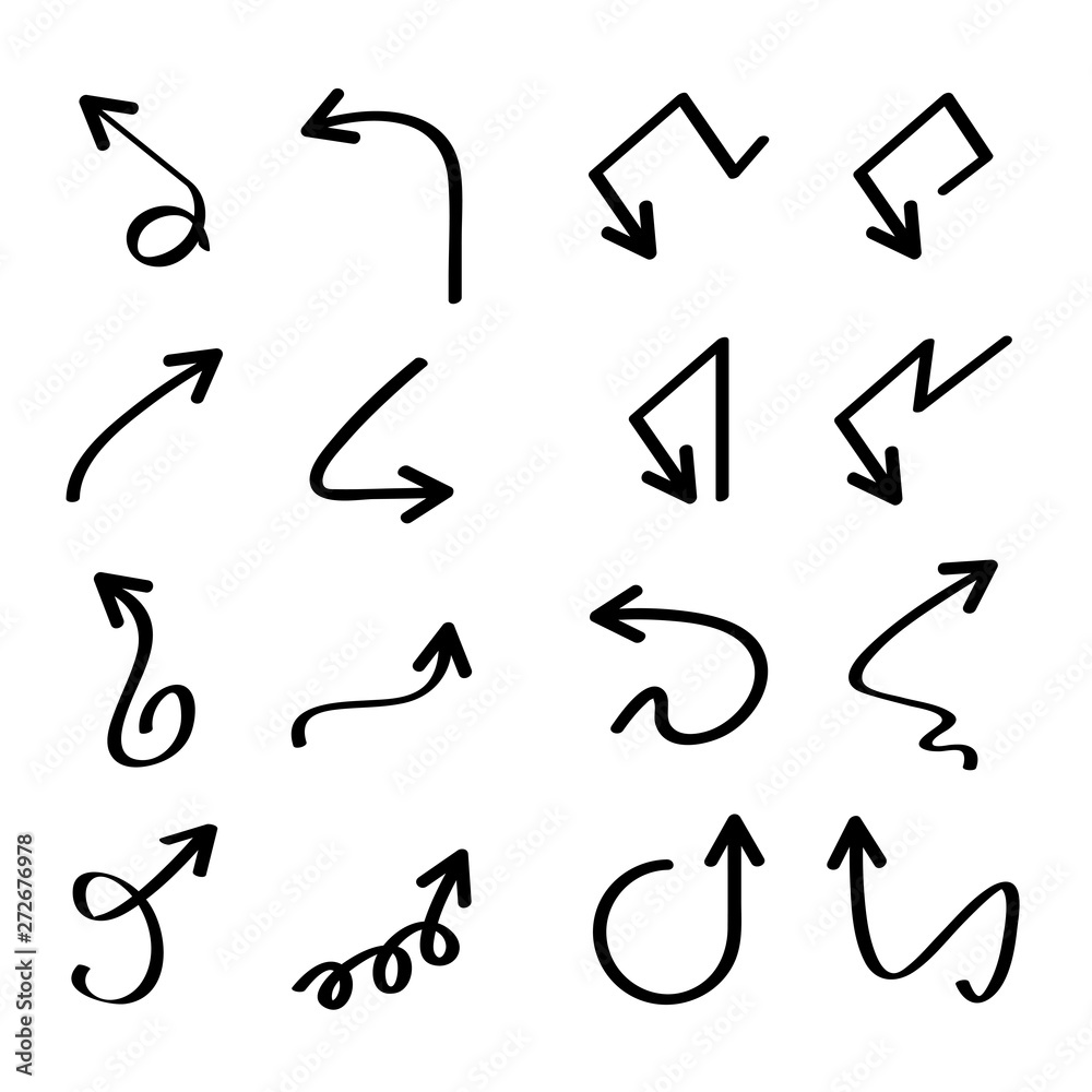 hand drawn and doodle arrows