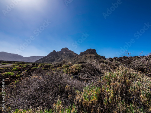 Beautiful panoramic landscape of Teide National Park in Tenerife Canary Islands Spain