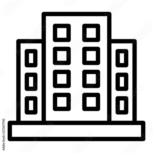 Mortgage apartments icon. Outline mortgage apartments vector icon for web design isolated on white background