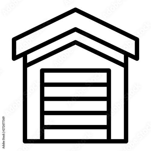 Garage rental icon. Outline garage rental vector icon for web design isolated on white background