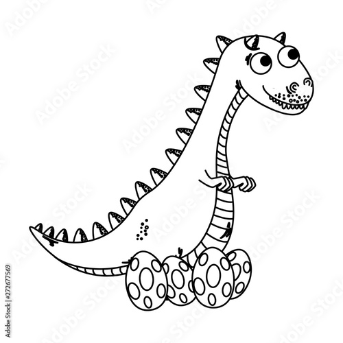 mother tyrannosaurus rex care of their eggs comic character