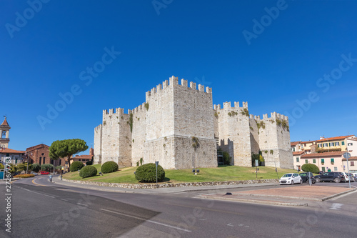 Castello dell'Imperatore - medieval castle with crenellated walls and towers built for emperor Frederick II in Prato, Italy photo