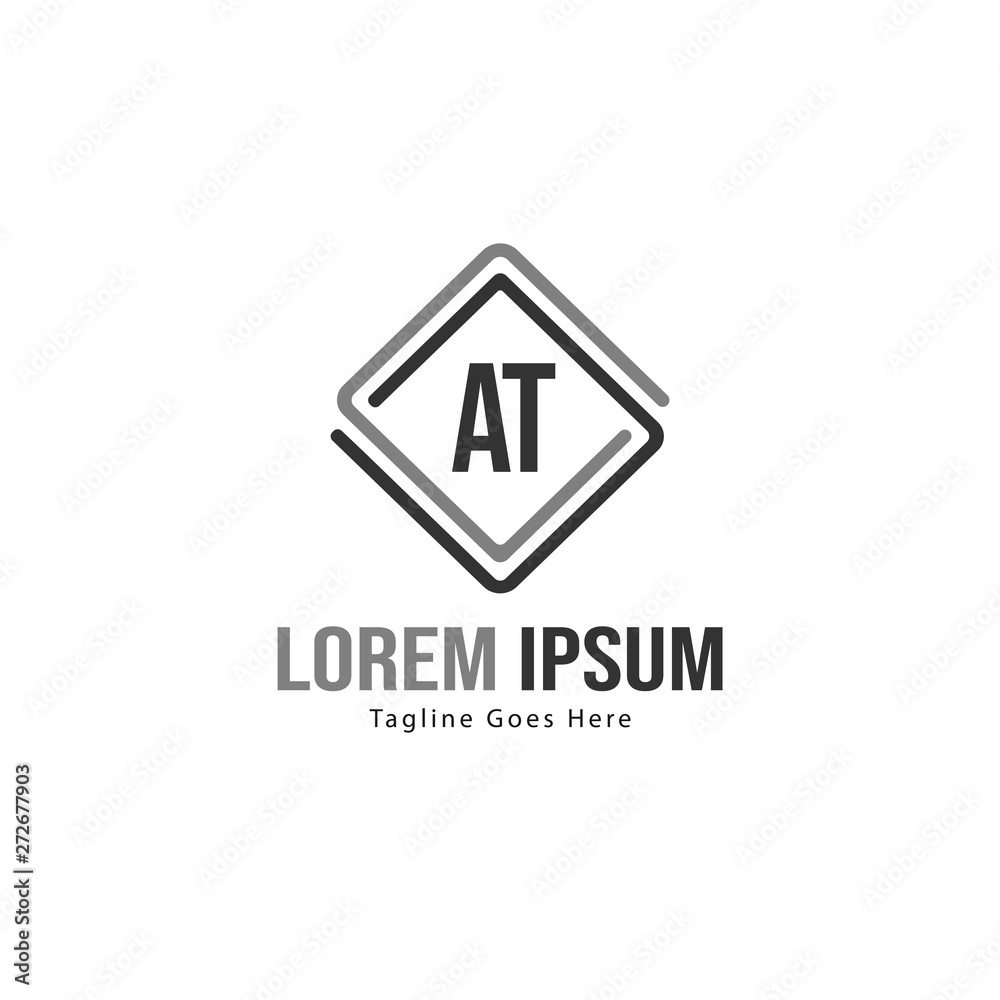 AT Letter Logo Design. Creative Modern AT Letters Icon Illustration AT Letter Logo Design. Creative Modern AT Letters Icon Illustration