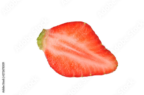 Red fresh strawberry isolated on the white