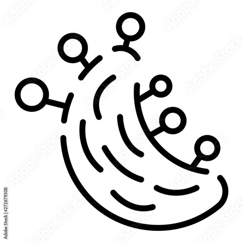 Malignant bacteria icon. Outline malignant bacteria vector icon for web design isolated on white background