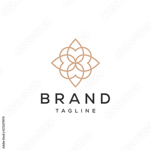 mandala ornament flower vector logo design template