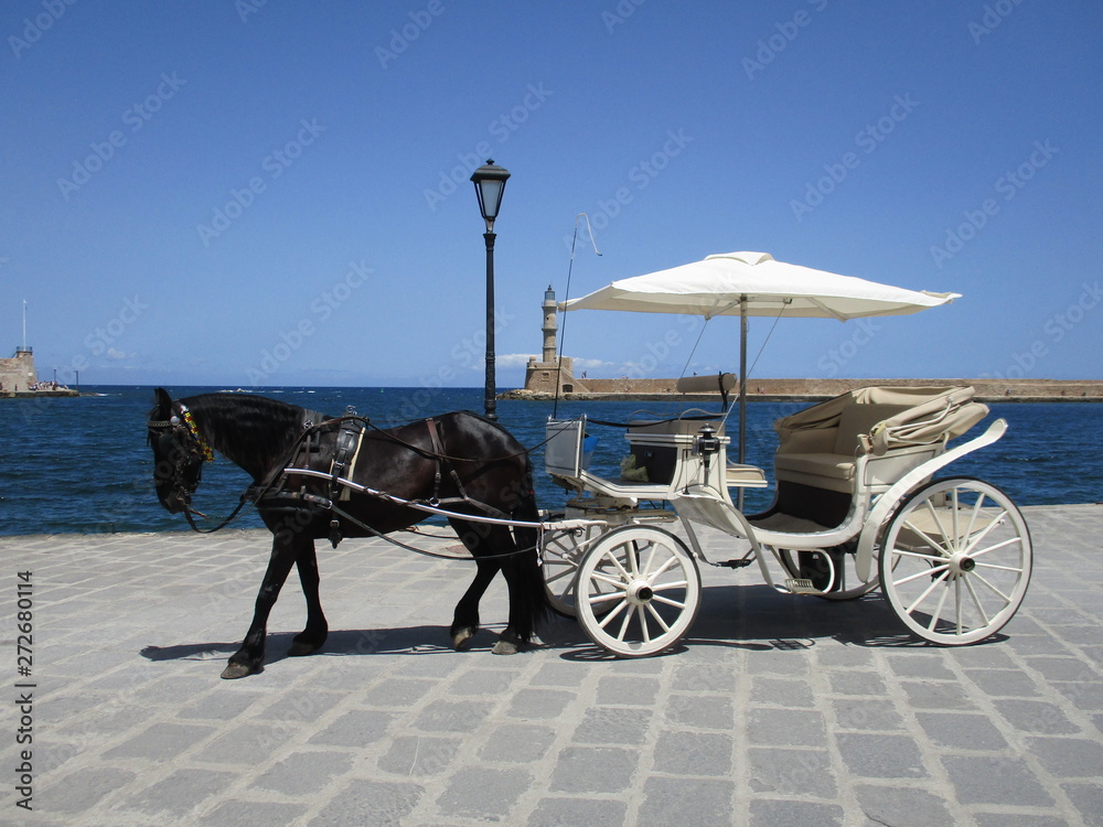 Carriage at Chania Harbour, Crete