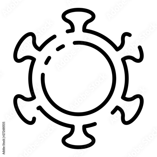 Microbe icon. Outline microbe vector icon for web design isolated on white background