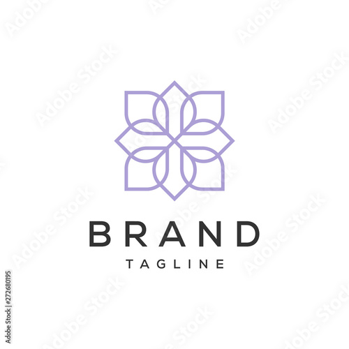 mandala ornament flower vector logo design template