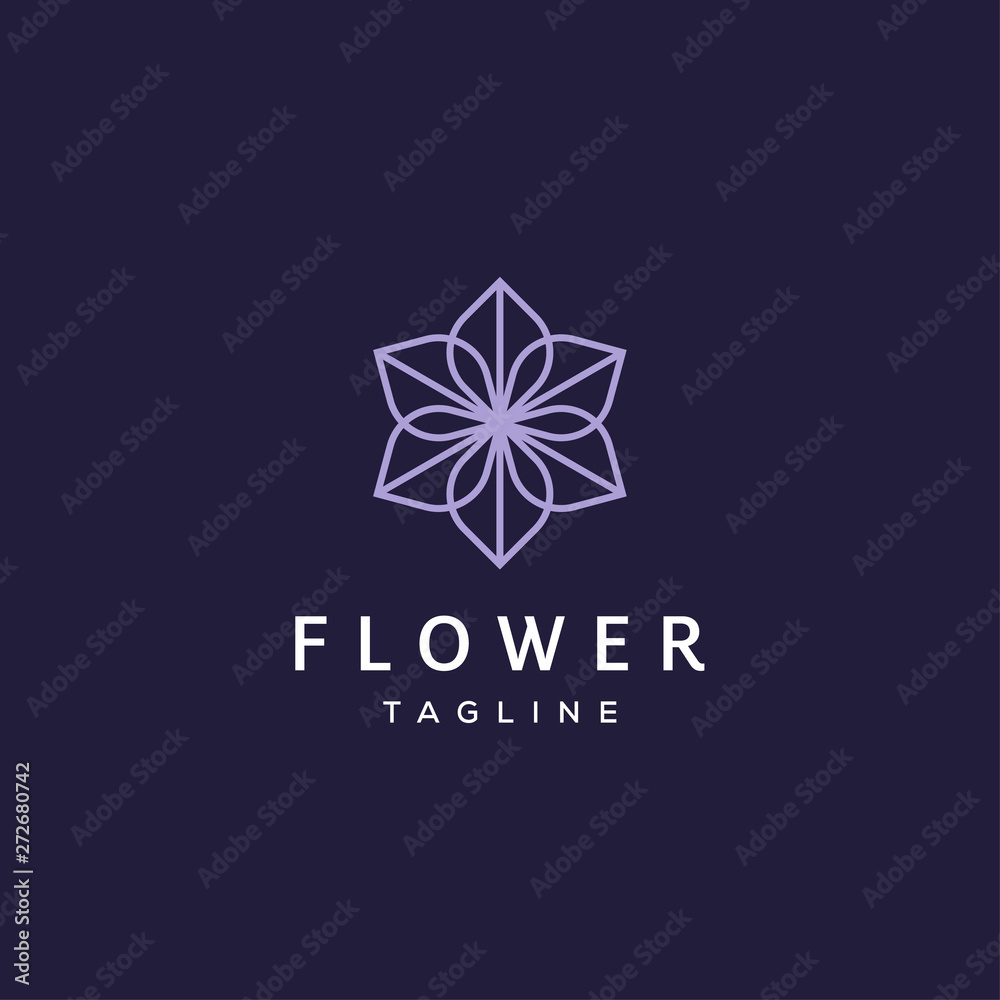 mandala ornament flower vector logo design template