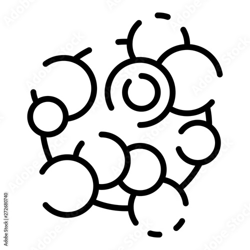 Staphylococcus reproduction icon. Outline staphylococcus reproduction vector icon for web design isolated on white background