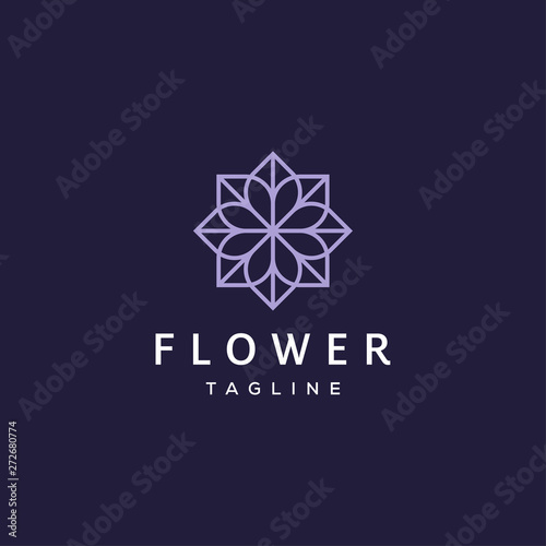 mandala ornament flower vector logo design template