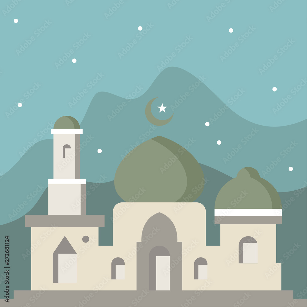 flat ramadan design template background vector design