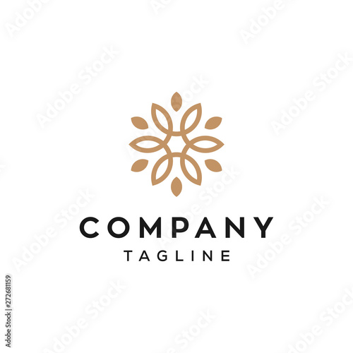 mandala flower vector logo design