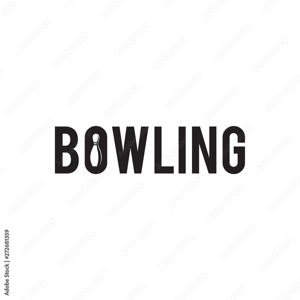 simple bowling vector logotype design