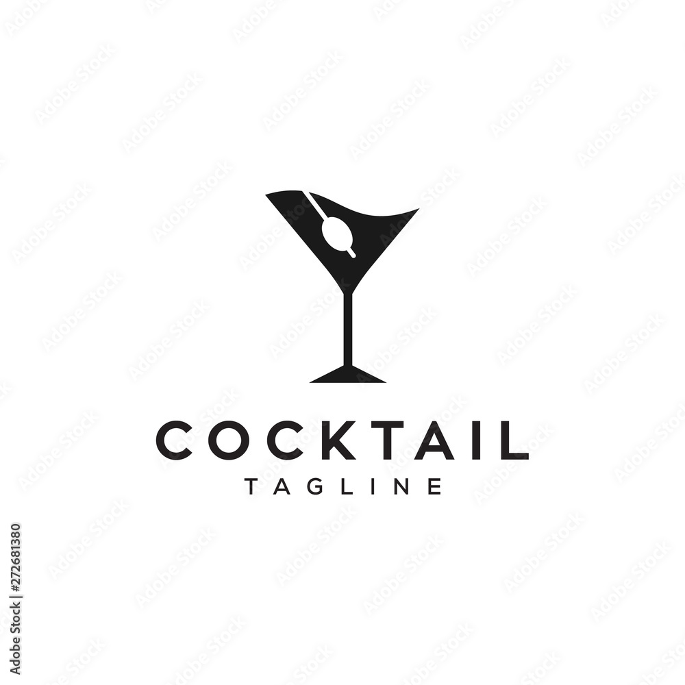 cocktail summer drink vector icon logo design Stock Vector | Adobe Stock
