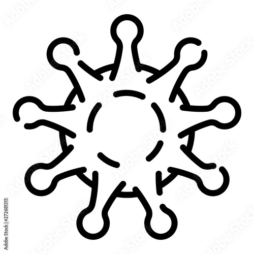 Popular virus icon. Outline popular virus vector icon for web design isolated on white background