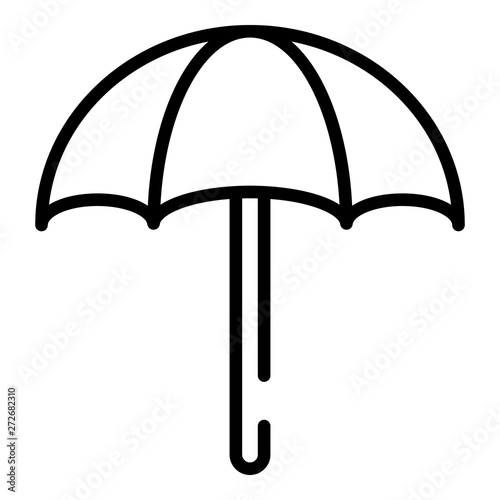 Big umbrella icon. Outline big umbrella vector icon for web design isolated on white background