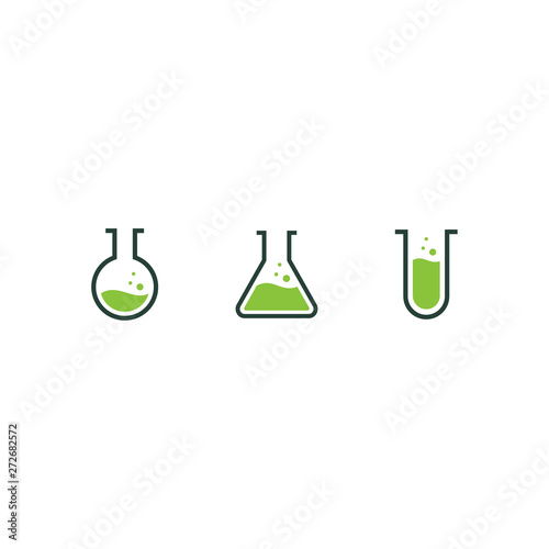 nature tube lab concept vector logo design