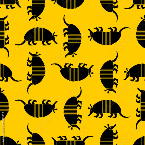 Armadillo pattern seamless. Animal Nine-hip Armadillo background