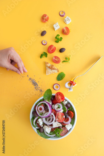 Healthy greek salad