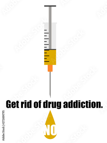 No drugs allowed - Vektor. Get rid of drug addiction.