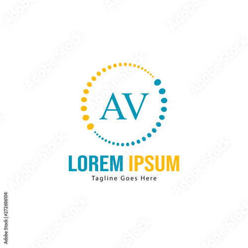 Free Download AV Letter Logo Design. Creative Modern AV Letters Icon Illustration - GFXLoad