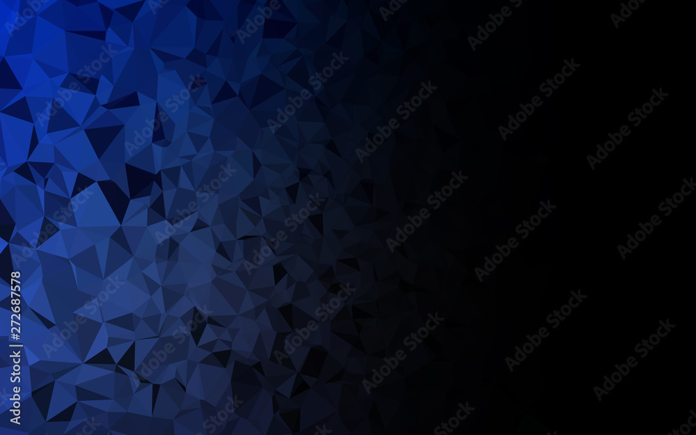 Dark BLUE vector polygonal pattern. Dark BLUE vector polygonal pattern.
