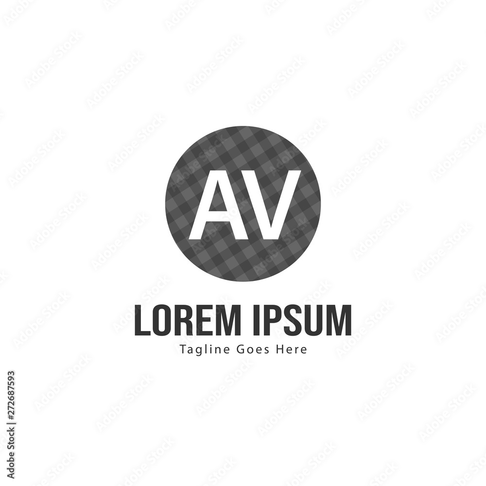Fototapeta premium AV Letter Logo Design. Creative Modern AV Letters Icon Illustration