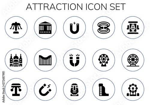attraction icon set