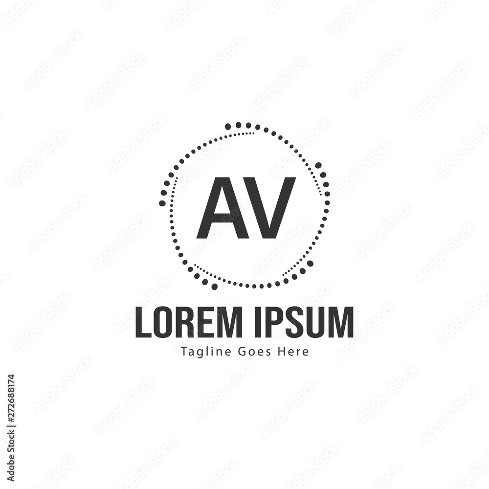 Fototapeta premium AV Letter Logo Design. Creative Modern AV Letters Icon Illustration