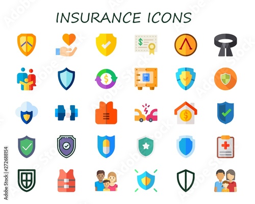 insurance icon set