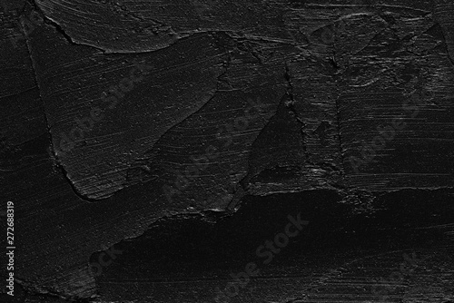 Fototapeta Naklejka Na Ścianę i Meble -  Texture of black crushed eyeliner or black acrylic paint