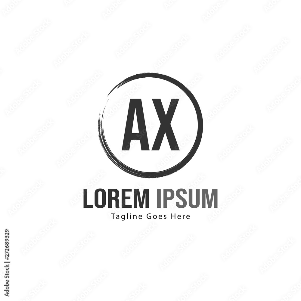 AX Letter Logo Design. Creative Modern AX Letters Icon Illustration