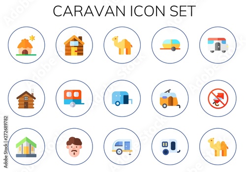 caravan icon set