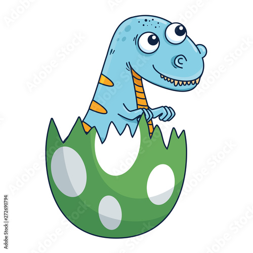 cute newborn tyrannosaurus rex breaking shell