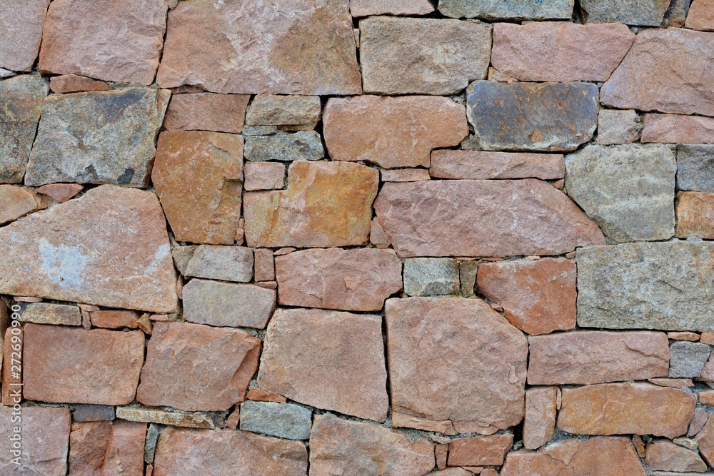 Fototapeta premium Magnifique mur en granit rose en Bretagne