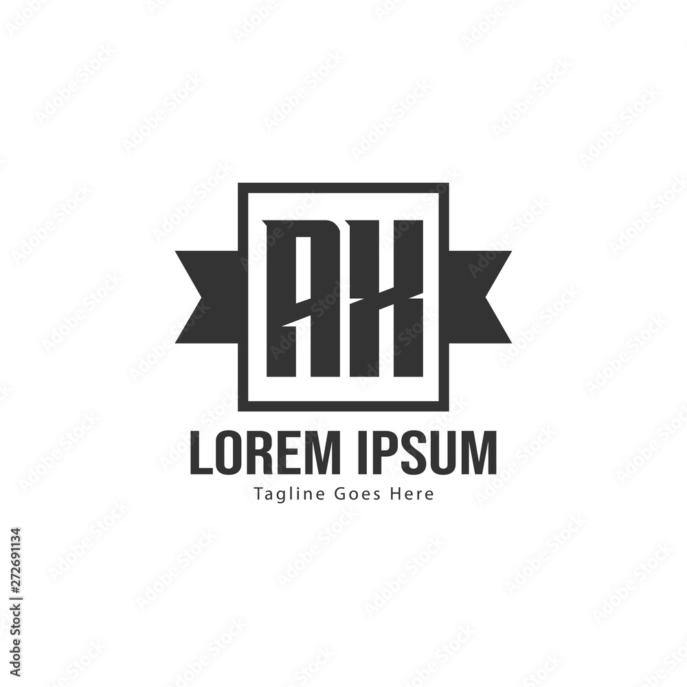 Fototapeta premium AX Letter Logo Design. Creative Modern AX Letters Icon Illustration