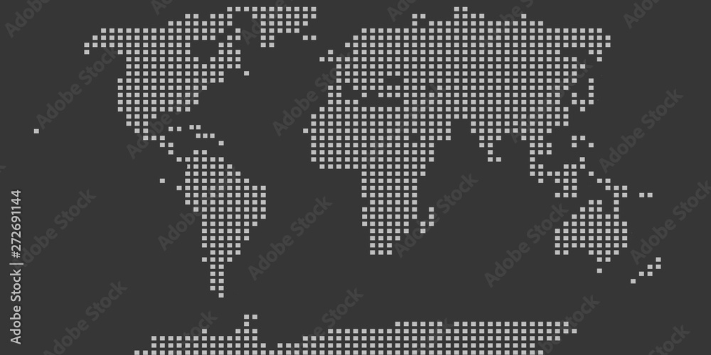 Vector map of the world. Oceans and continents on a flat projection. Vector map of the world. Oceans and continents on a flat projection.