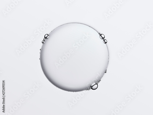 Clear bubble circle outlined with smaller bubbles