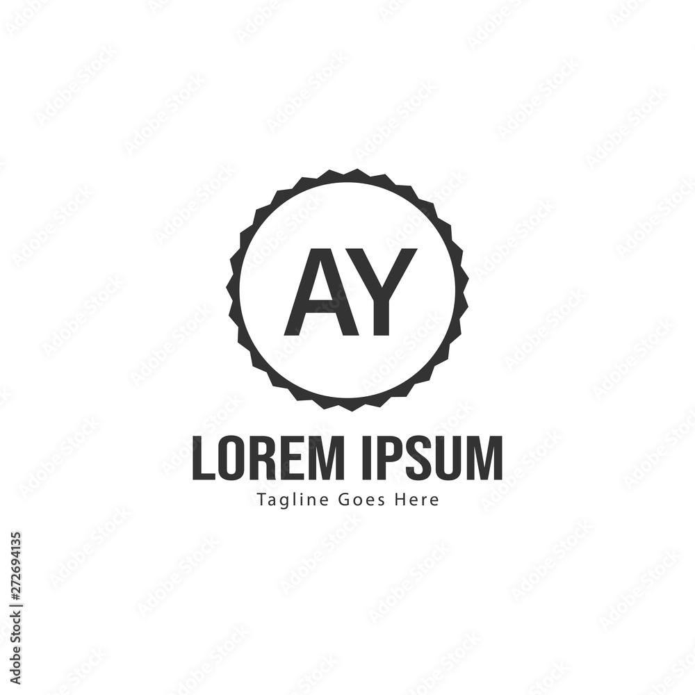 AY Letter Logo Design. Creative Modern AY Letters Icon Illustration AY Letter Logo Design. Creative Modern AY Letters Icon Illustration