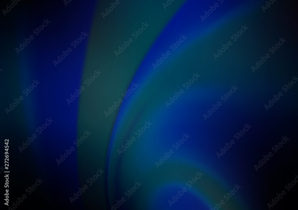 Fototapeta premium Dark BLUE vector blurred shine abstract template.